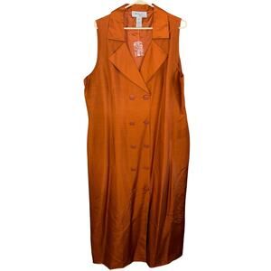 Vintage Tower Hill Collection women’s button down 100% silk maxi dress NWOT (20)